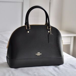 Large Black Coach Sierra Satchel Bag
